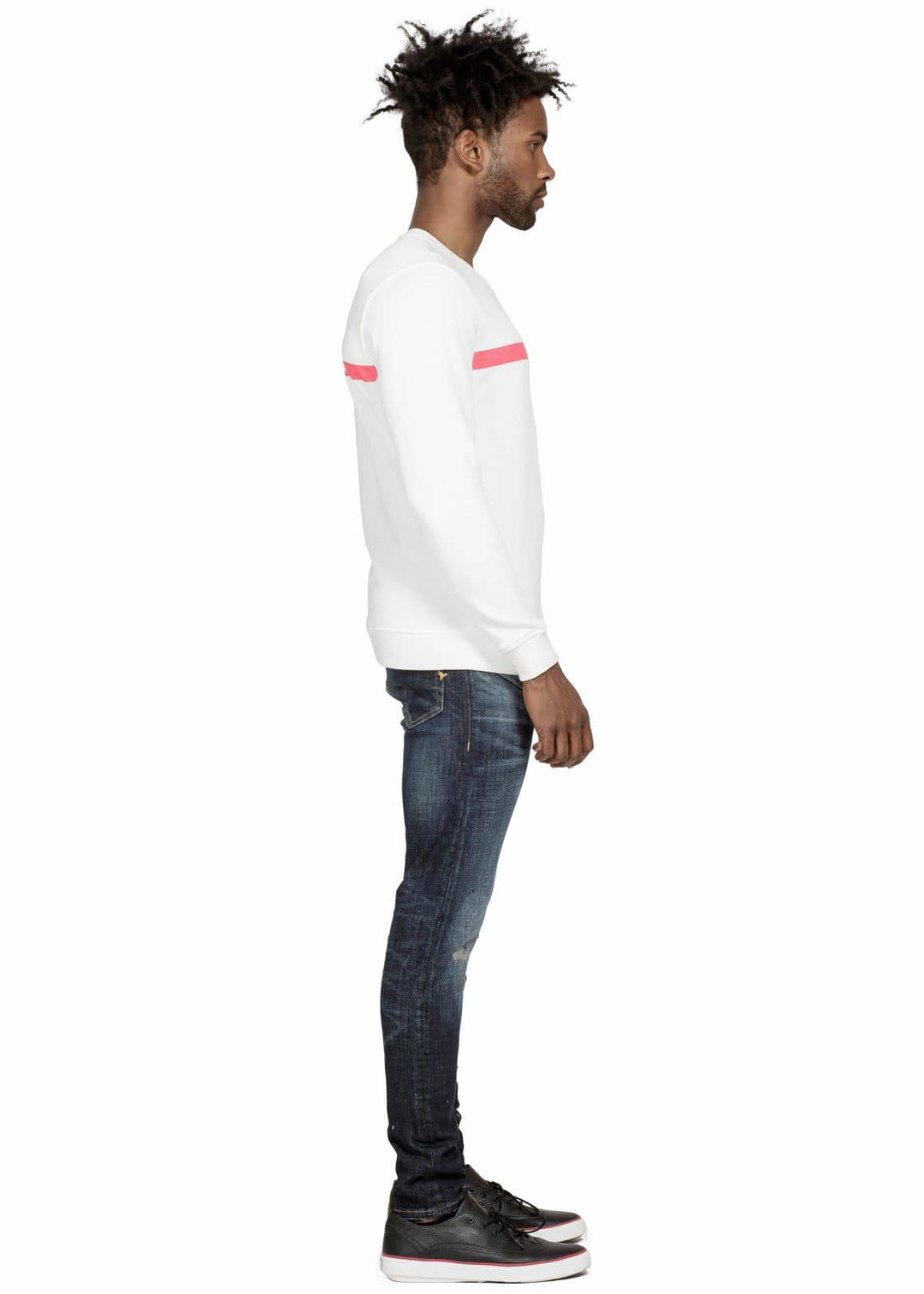 Konus Men's Community French Terry Crew in White by Shop at Konus