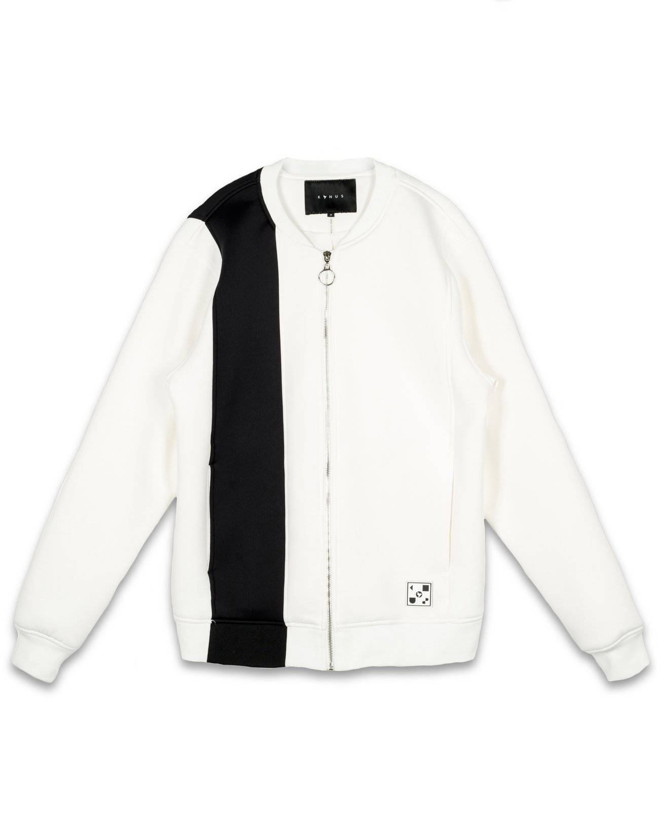 Konus Men's Neoprene Bomber Jacket in White by Shop at Konus