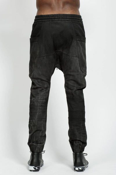 Konus Men's Drop Crotch Sweatpants in Black by Shop at Konus