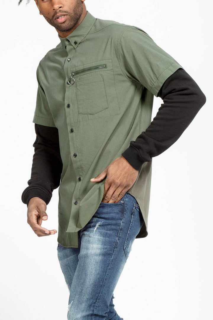 Men's 2 Layer Shirt in Grape Leaf by Shop at Konus