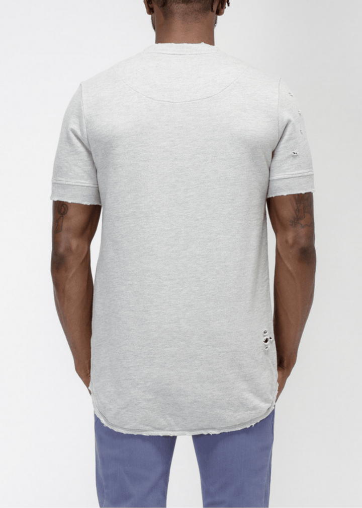 Konus Men's French Terry Short Sleeve Tee w/ Grinding in Grey by Shop at Konus