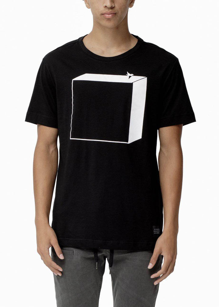 Konus Men's 3D Box Tee in Black by Shop at Konus