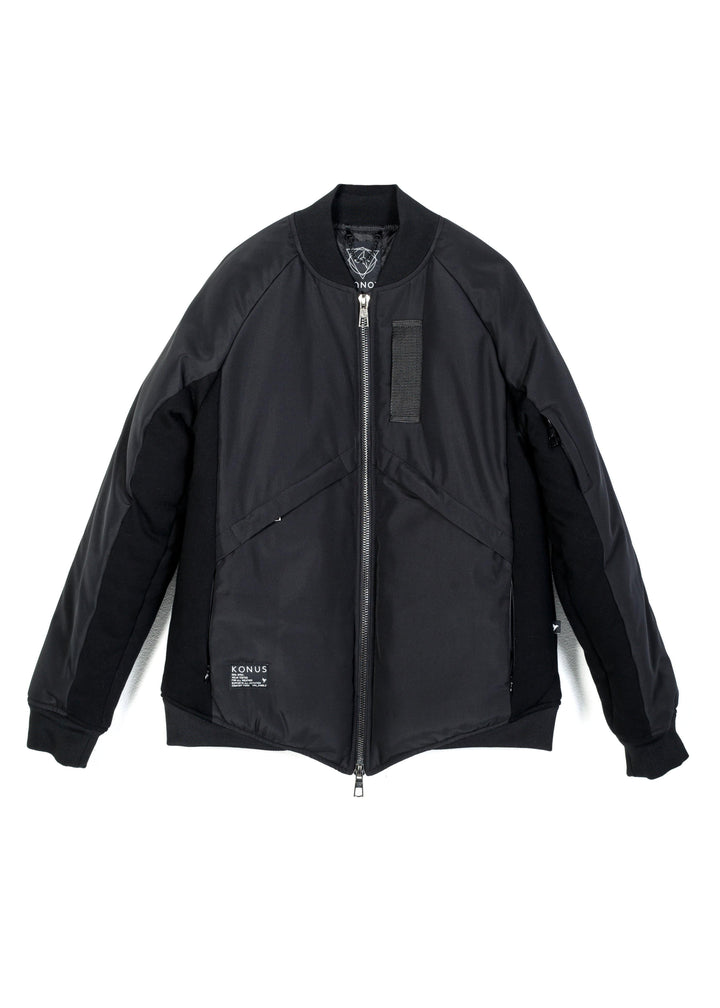 Konus Men's Bomber Jacket with Hidden Pocket in Black by Shop at Konus