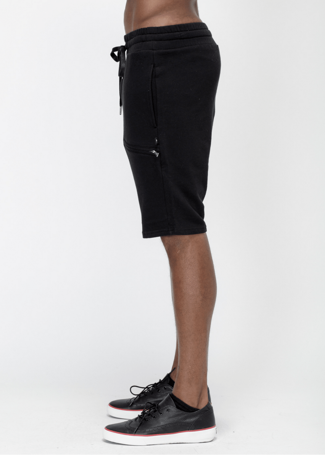 Konus Men's Side Zip Pocket Shorts in Black by Shop at Konus