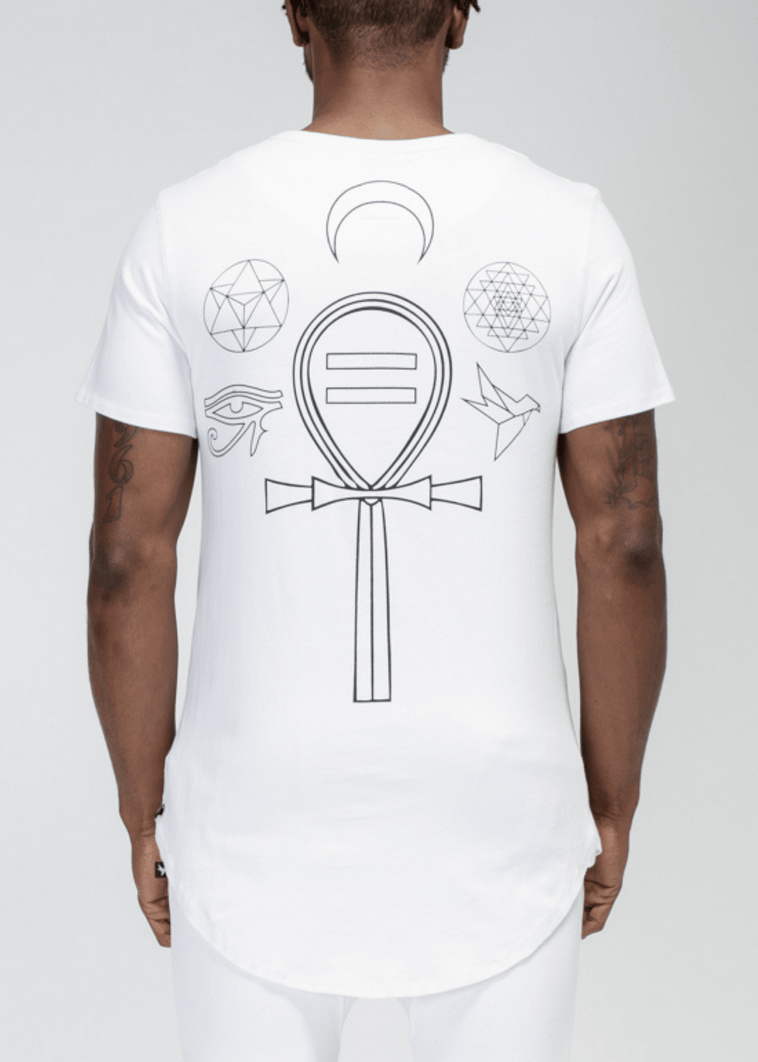 Konus Men's Ankh Graphic Tee in White by Shop at Konus