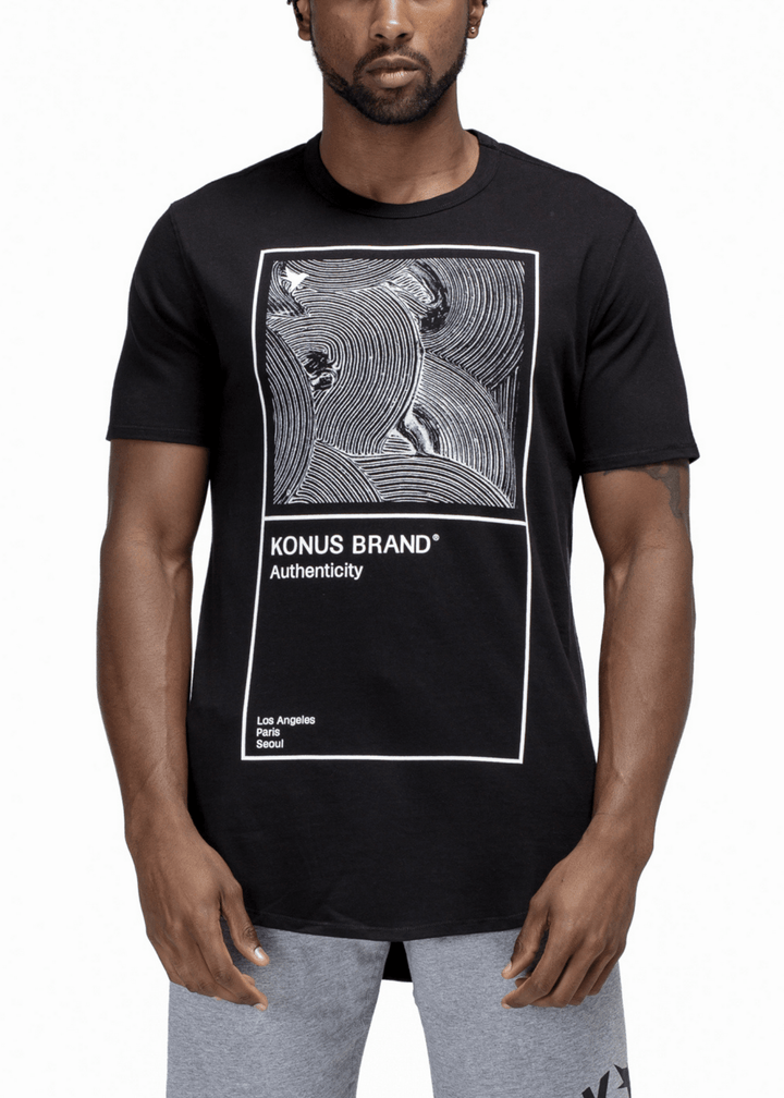 Konus Men's Authenticity Graphic Tee in Black by Shop at Konus