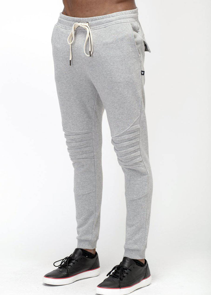 Konus Men's Biker Style Joggers in Grey by Shop at Konus