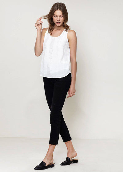 Embellished Sleeveless Top In Ivory by Shop at Konus