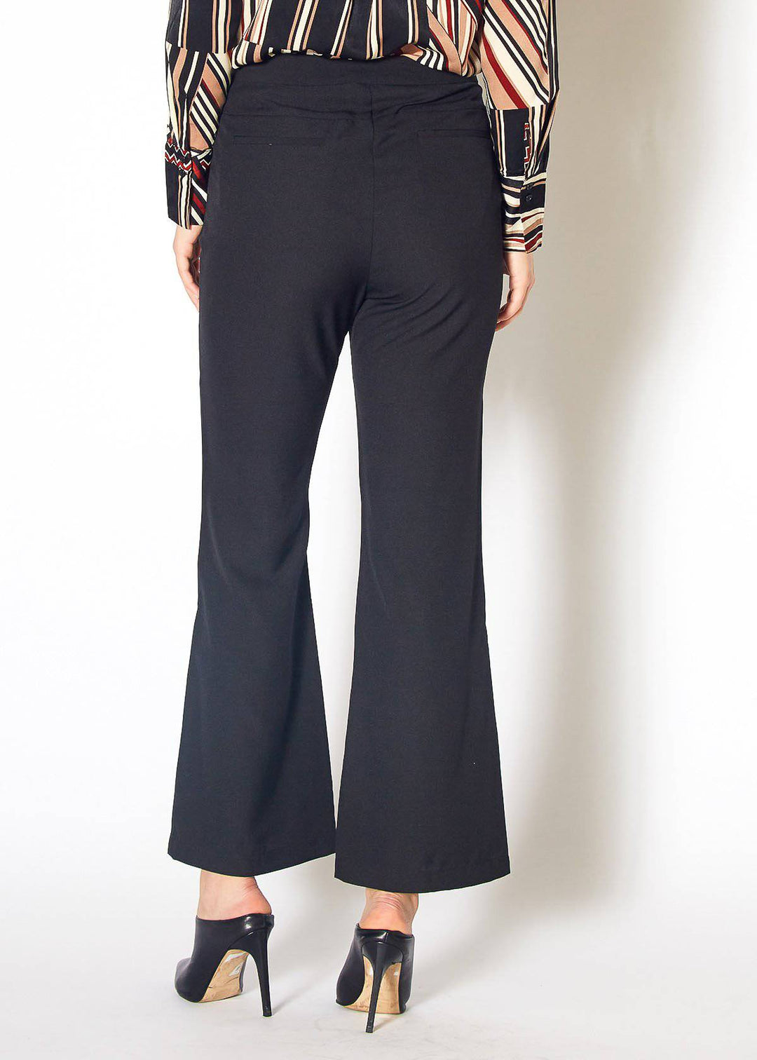 Women's High Waist Flared Pants in Black by Shop at Konus