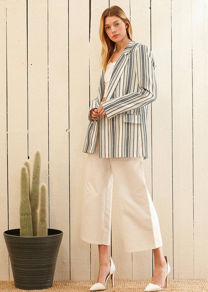 Stripe Blazer in Blue white by Shop at Konus