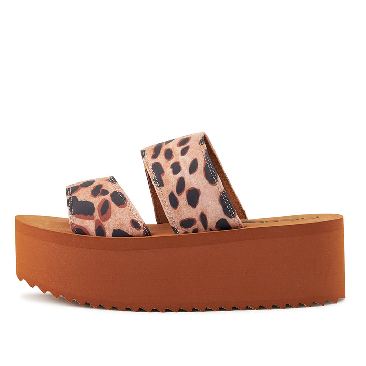 Women's Platform Sandal 2 Band Leopard by Nest Shoes