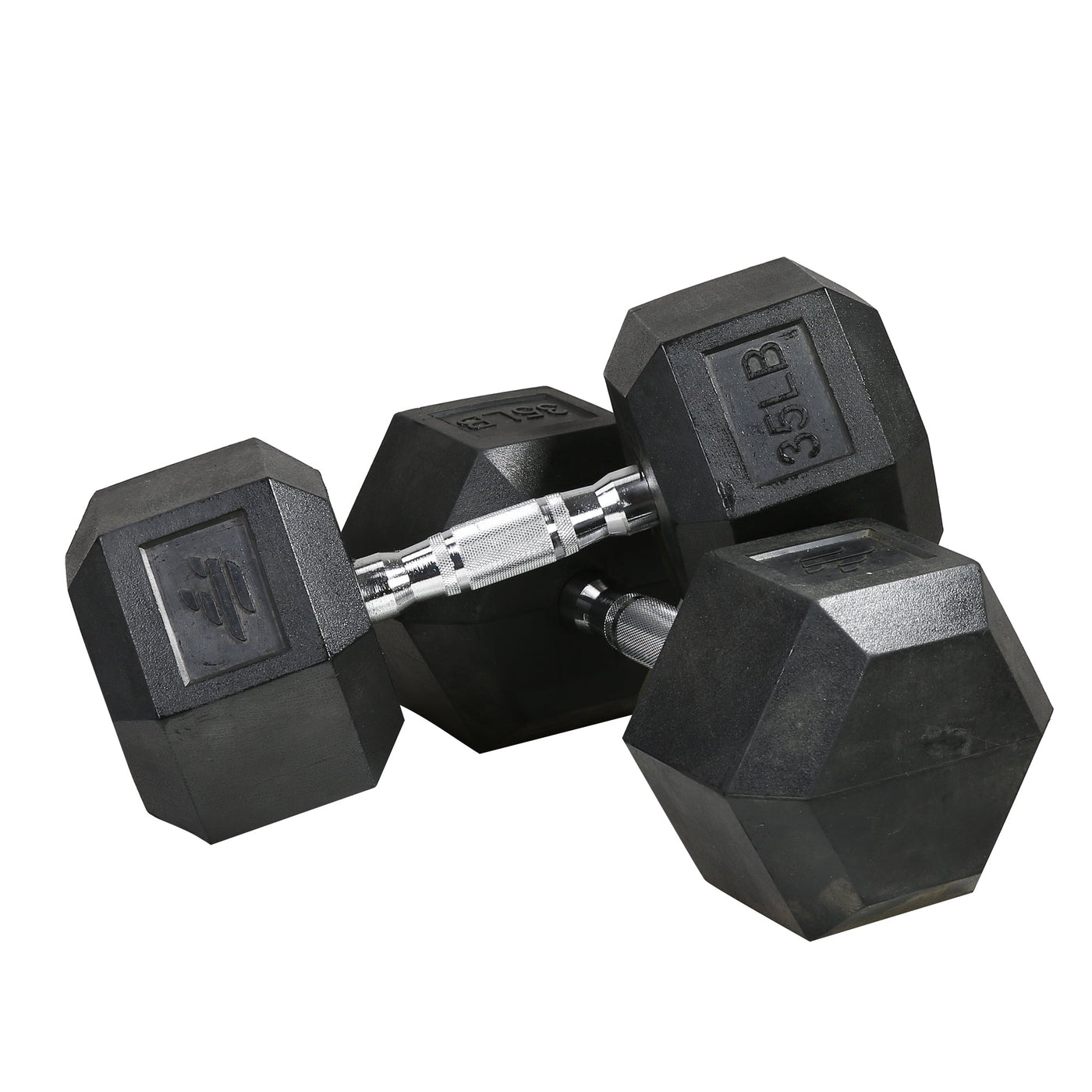 Rubber Hex Dumbbell (Pair) by Finer Form