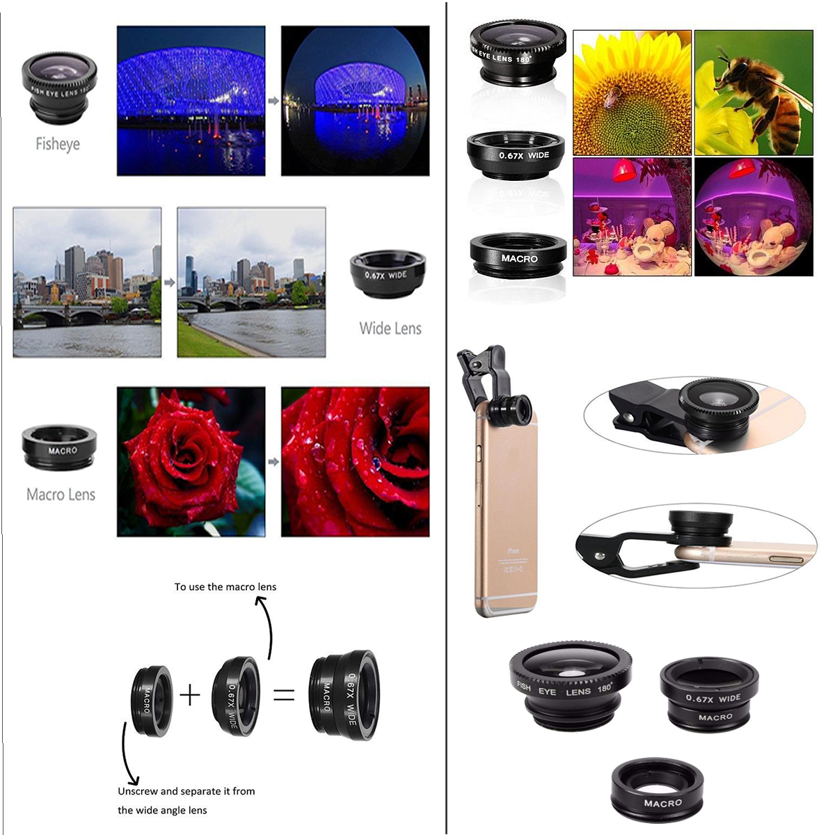 11 in 1 Smartphone Camera Lens Kit by VistaShops