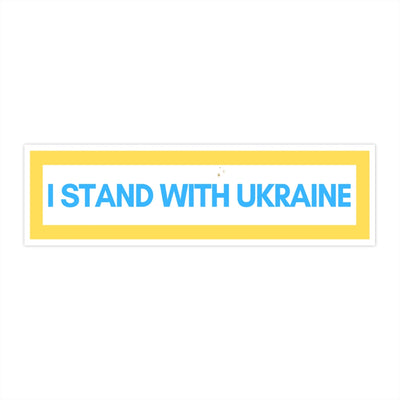 'I Stand With Ukraine' Bumper Sticker