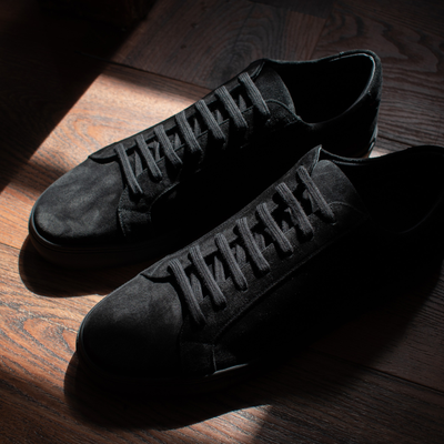 Men's Black Suede Sardegna Sneaker II by Del Toro Shoes