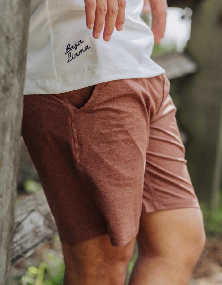 MACH ZERO LOUNGE SHORTS - MAROON by Bajallama