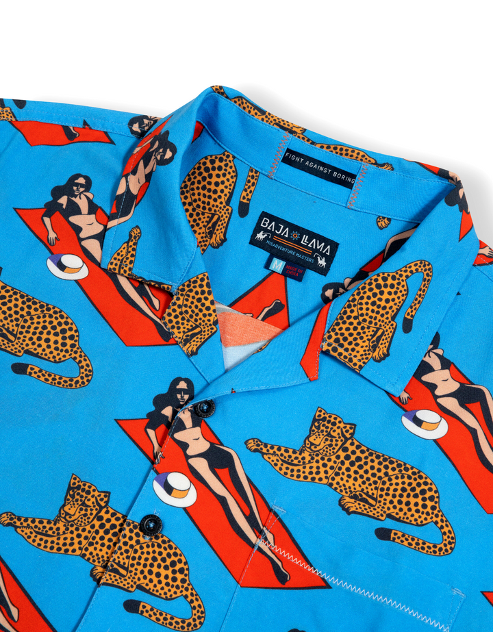 PURRFECT WOMAN - BLUE NIGHTHAWK™ BUTTON UP by Bajallama