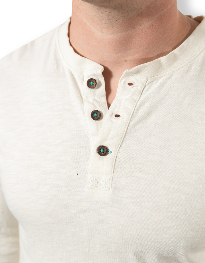 THE FAST EDDIE - SLUB COTTON HENLEY by Bajallama