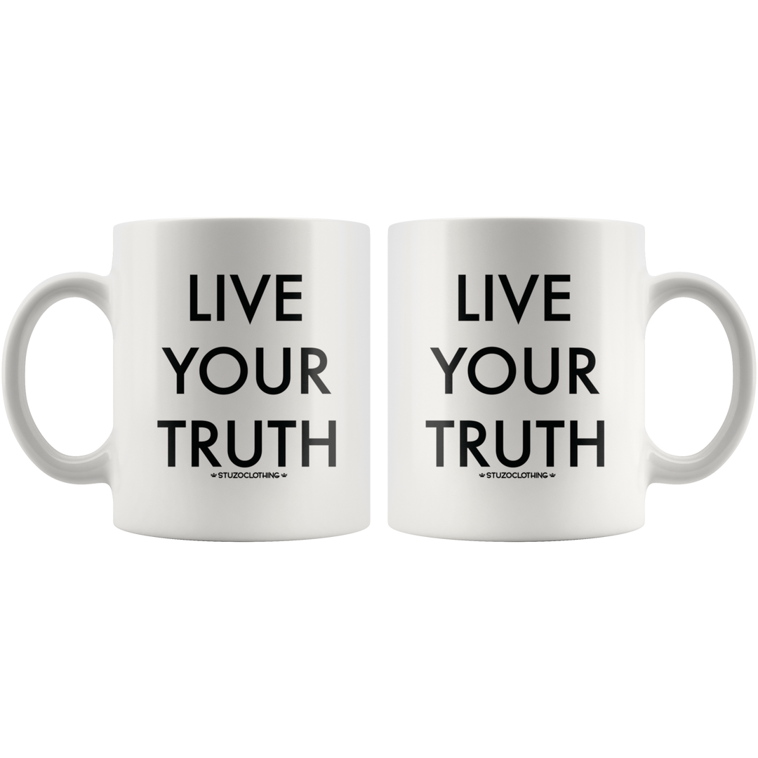 LIVE YOUR TRUTH MUG WHITE by STUZO CLOTHING