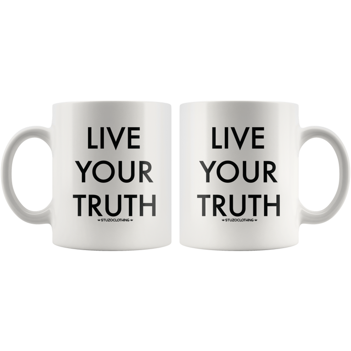 LIVE YOUR TRUTH MUG WHITE by STUZO CLOTHING