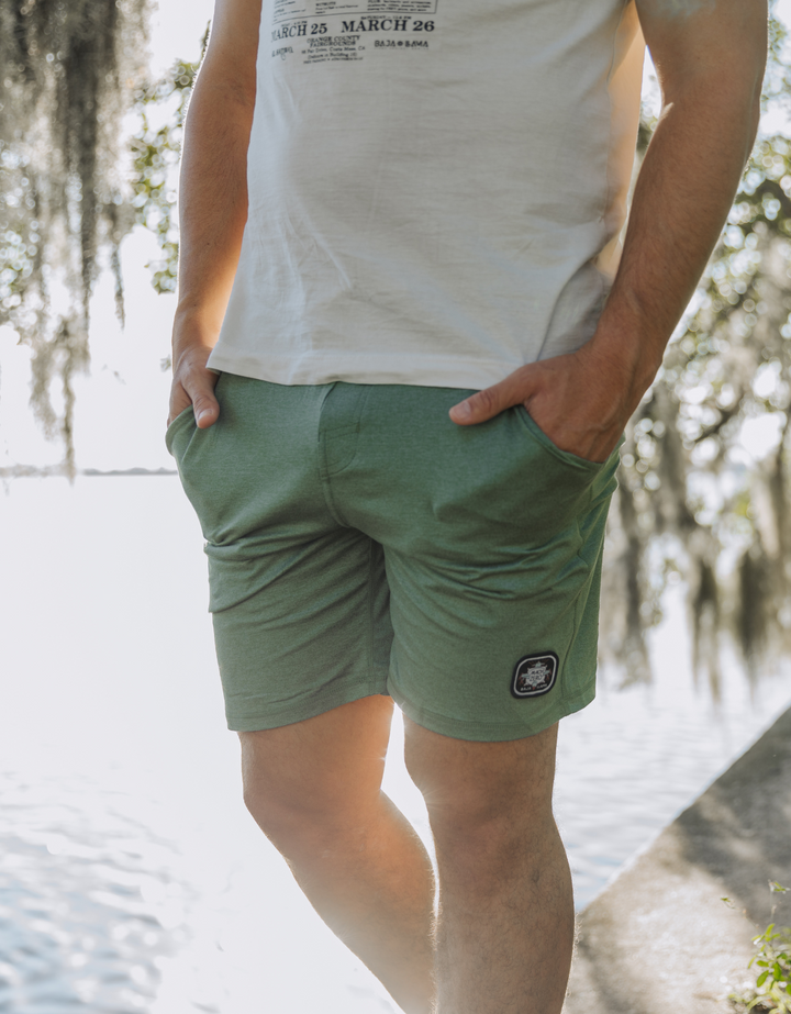 MACH ZERO LOUNGE SHORTS - GREEN by Bajallama