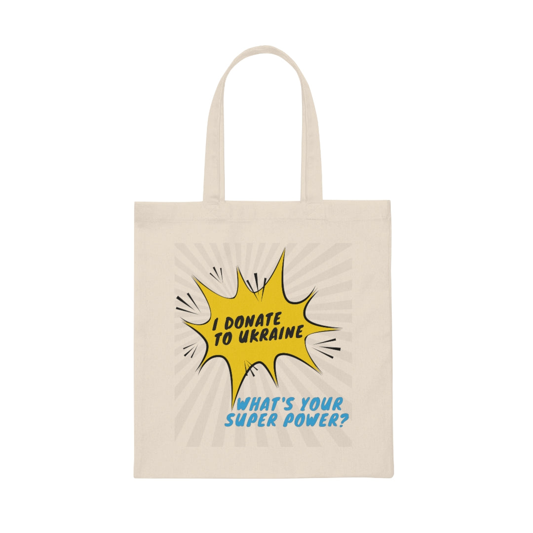 'I Donate To Ukraine' Canvas Tote Bag