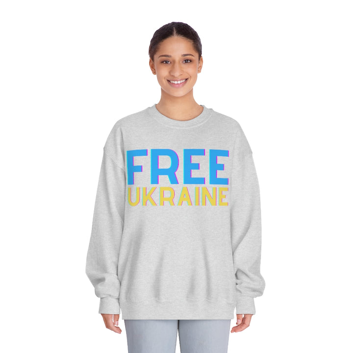 'Free Ukraine' Unisex DryBlend® Crewneck Sweatshirt