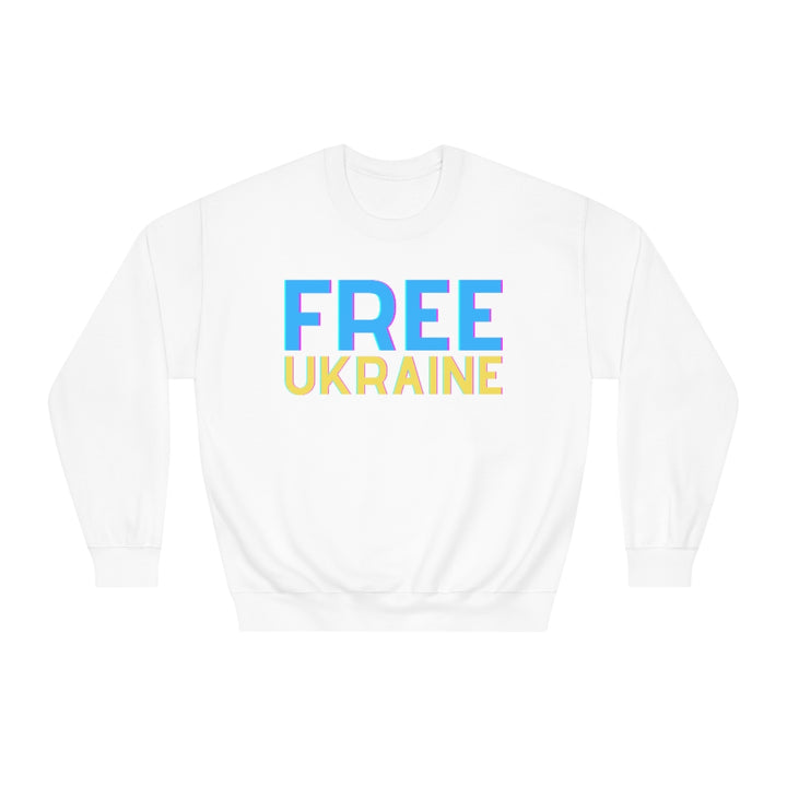 'Free Ukraine' Unisex DryBlend® Crewneck Sweatshirt