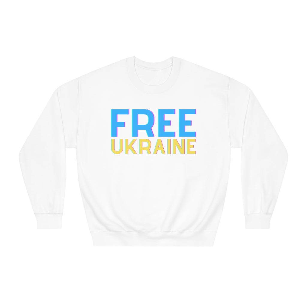 'Free Ukraine' Unisex DryBlend® Crewneck Sweatshirt