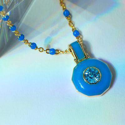 Blue Aura Necklace by Awe Inspired