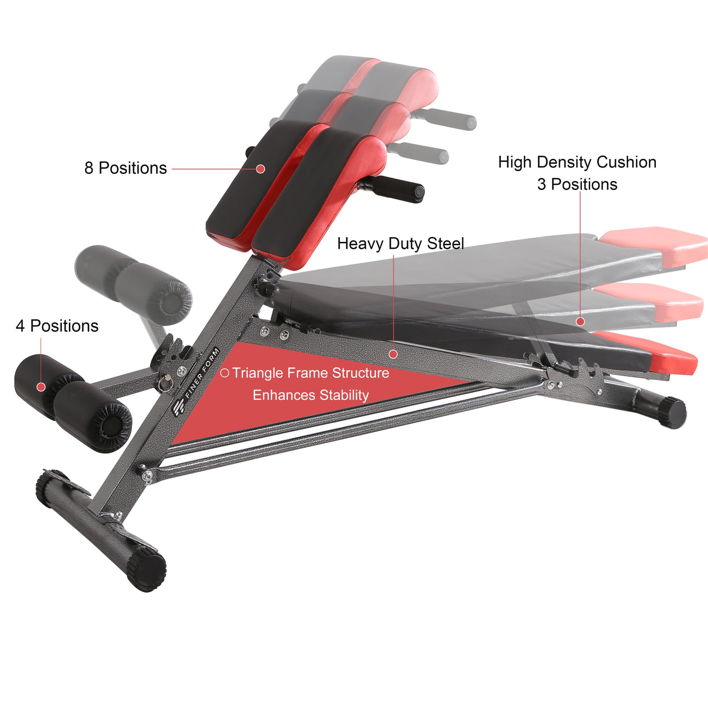 Multi-Functional Weight Bench for Full-Body Workout by Finer Form