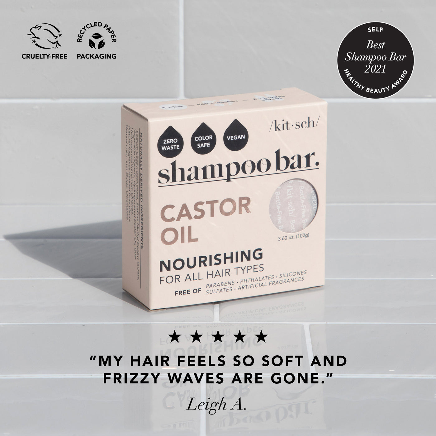 Castor Oil Nourishing Shampoo Bar by KITSCH
