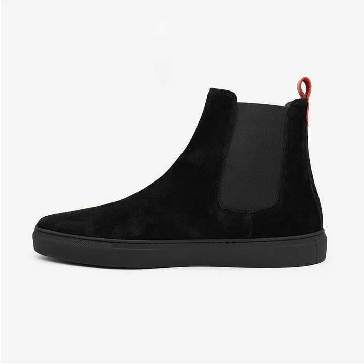 Men's Black Suede Chelsea Sneaker by Del Toro Shoes