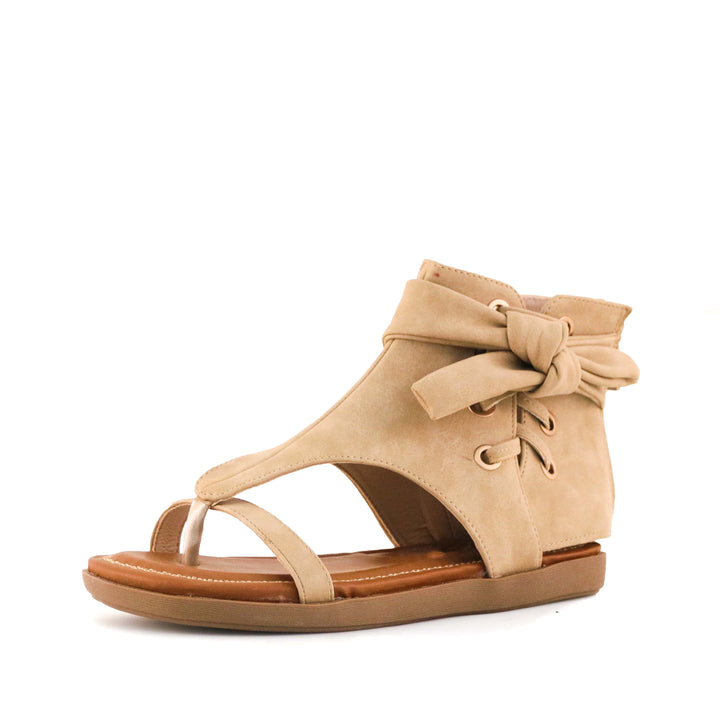 Women's Chi Lace Detail Gladiator Sandal Natural by Nest Shoes