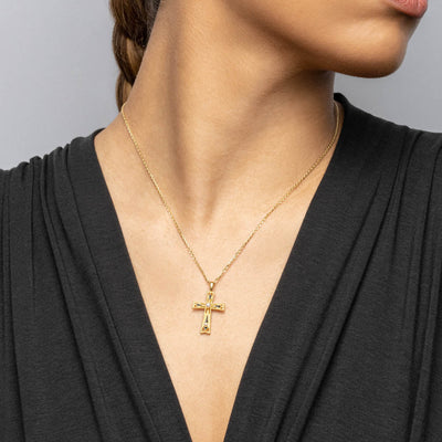 Enamel Cross Necklace by Awe Inspired
