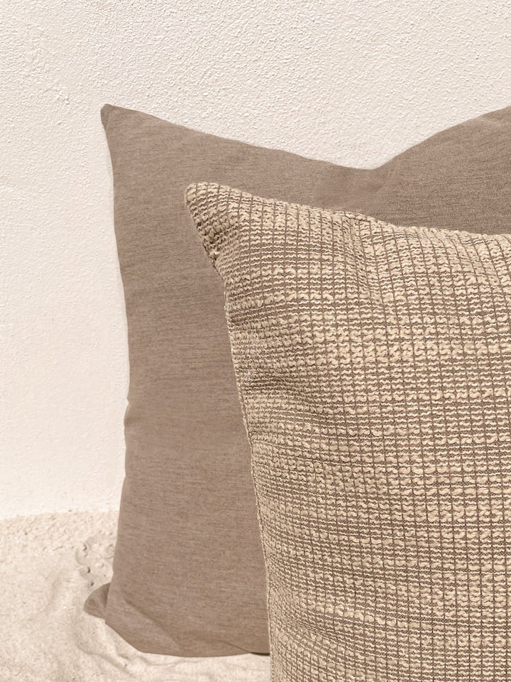 Natural Waves Mocha Outdoor Pillow by Anaya