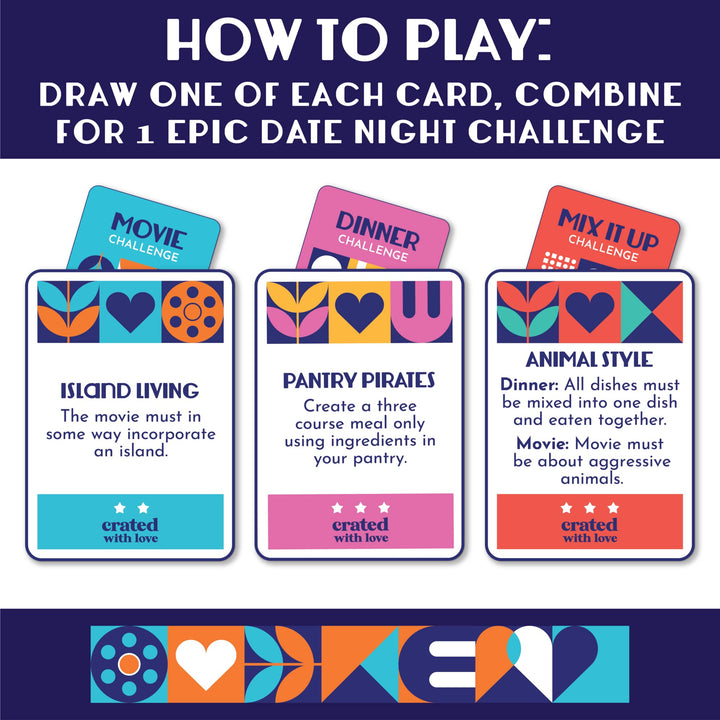 Mix It Up Date Night Generator: Movie and a Dinner Edition by Crated with Love