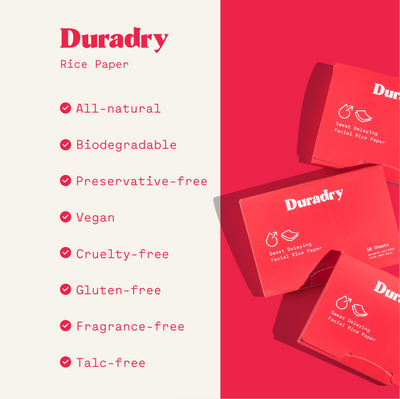 Duradry Sweat-delaying Rice Paper by Duradry