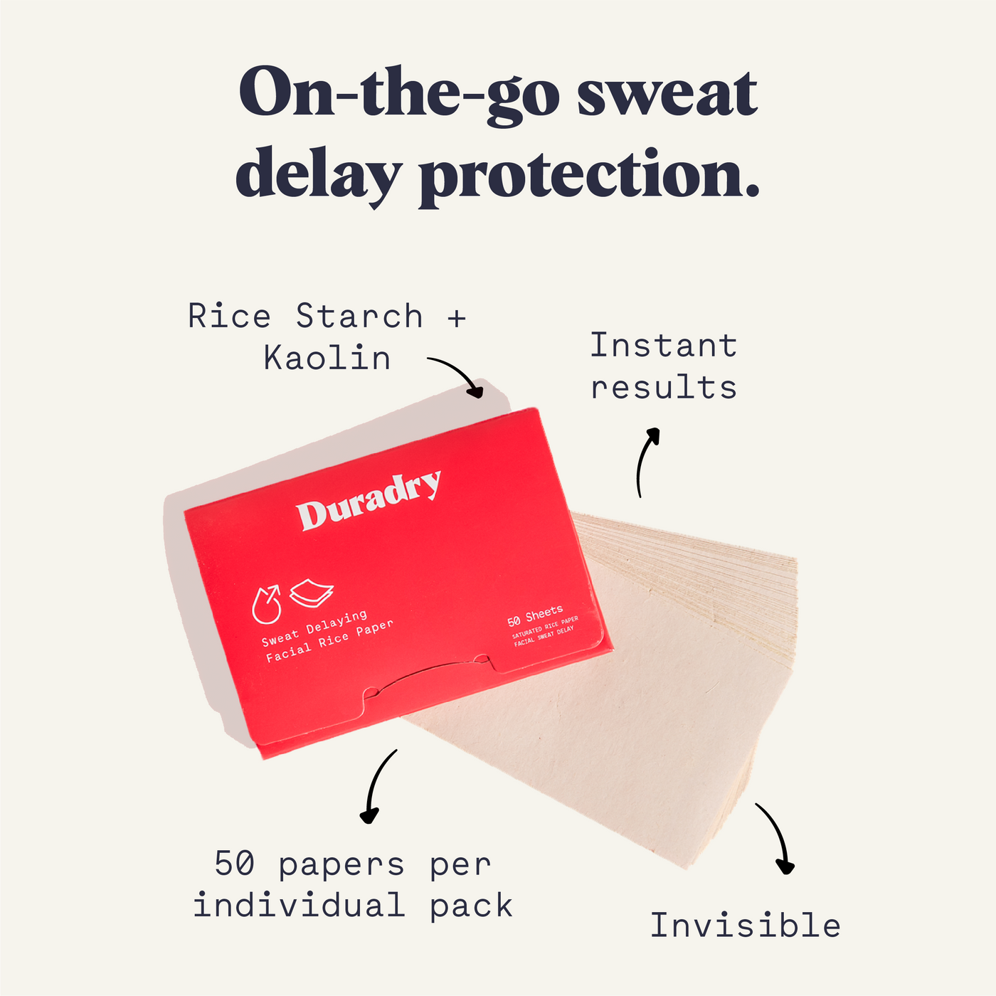 Duradry Sweat-delaying Rice Paper by Duradry
