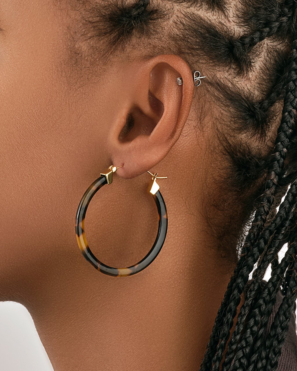 50mm Resin Hoop Earrings by Sterling Forever