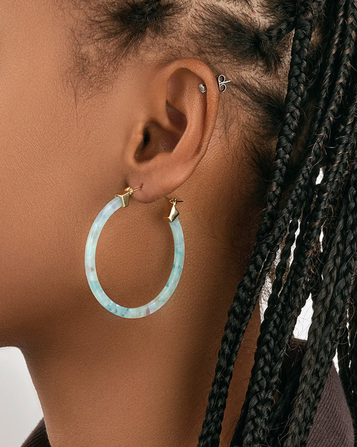 50mm Resin Hoop Earrings by Sterling Forever