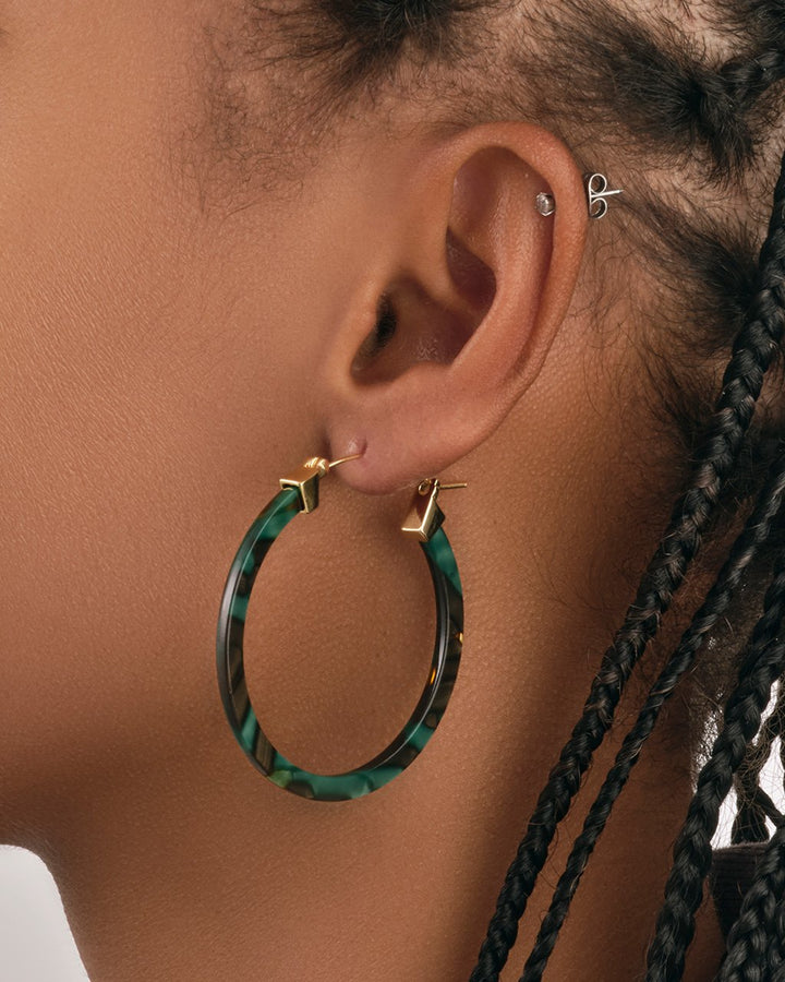 50mm Resin Hoop Earrings by Sterling Forever