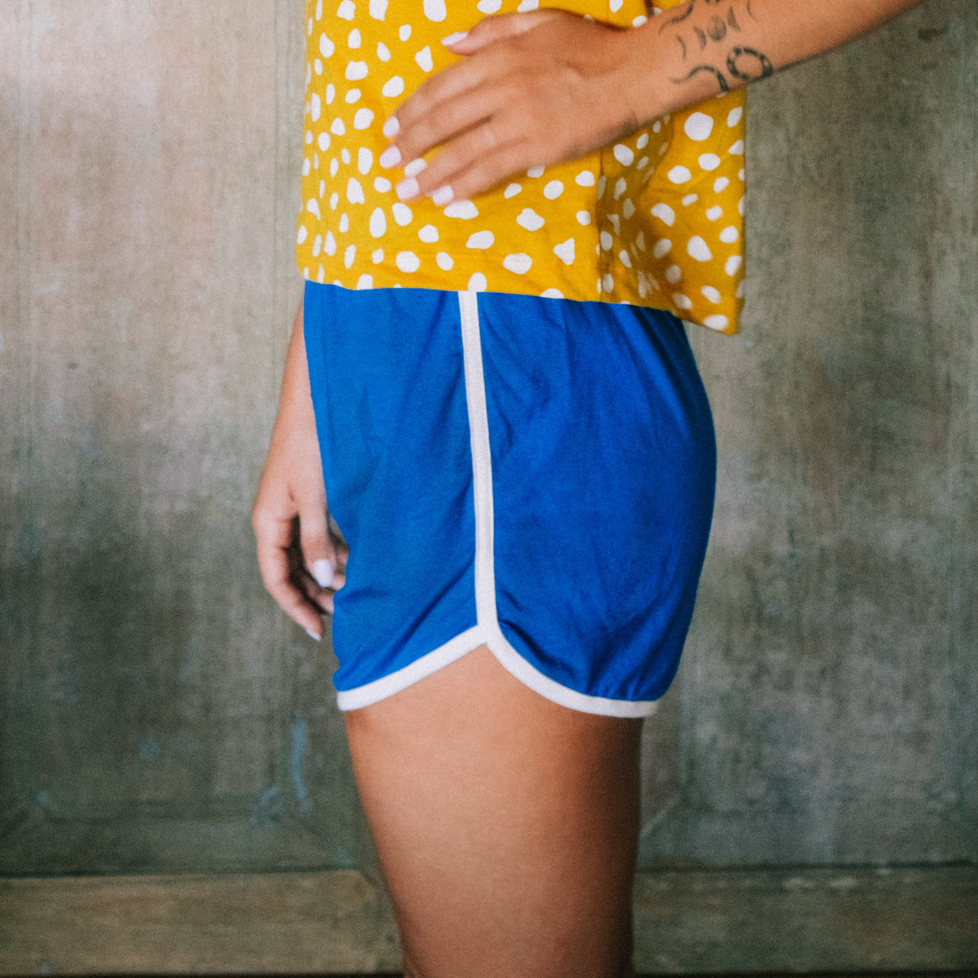 GIRL Seaside Runner Bamboo Shorts, in Sea Blue by BrunnaCo