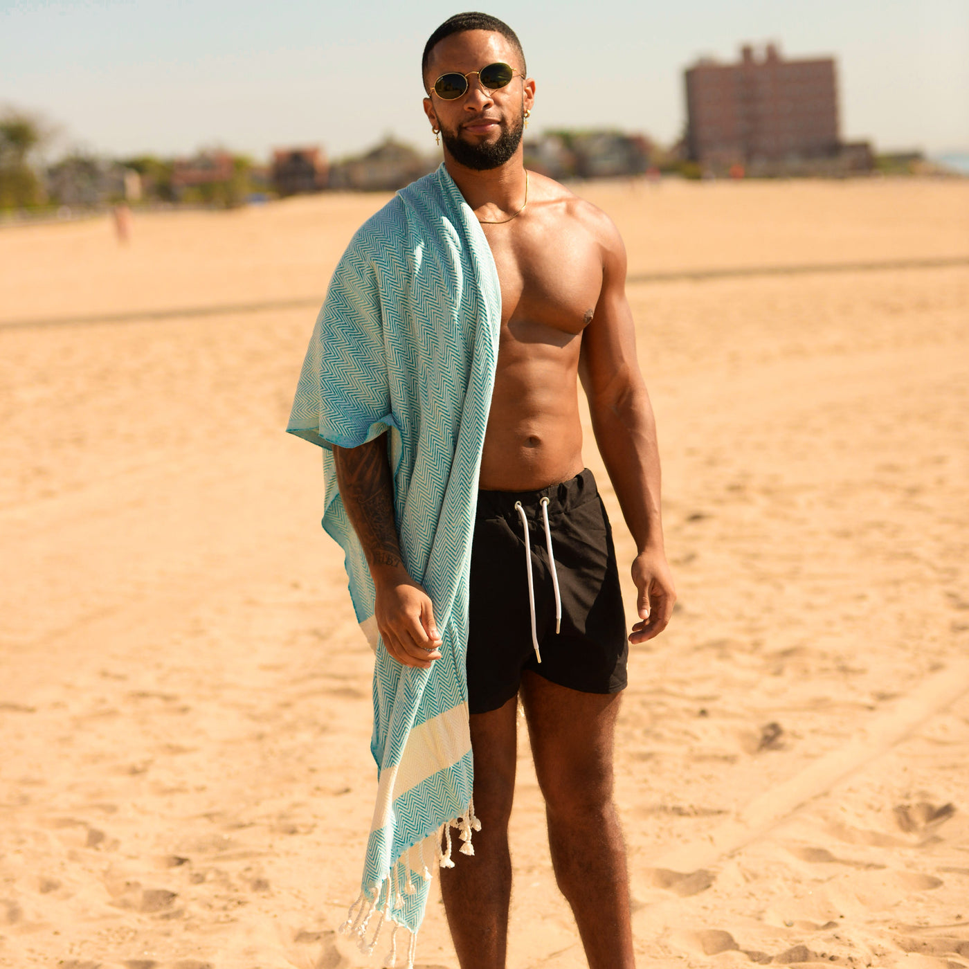 Herring Beach Towel by La'Hammam