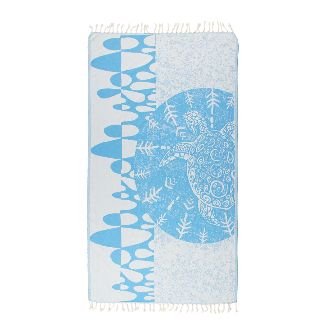 Turtle Island Pure Cotton Beach Towel by La'Hammam