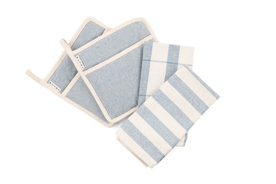Dish Towels for Kitchen with Pot Holder Set, 4 Pieces by MEEMA