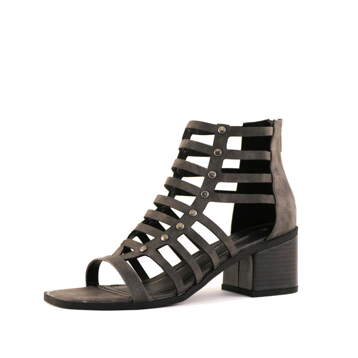 Women's Mina Strappy Block Heel Sandals Slate by Nest Shoes