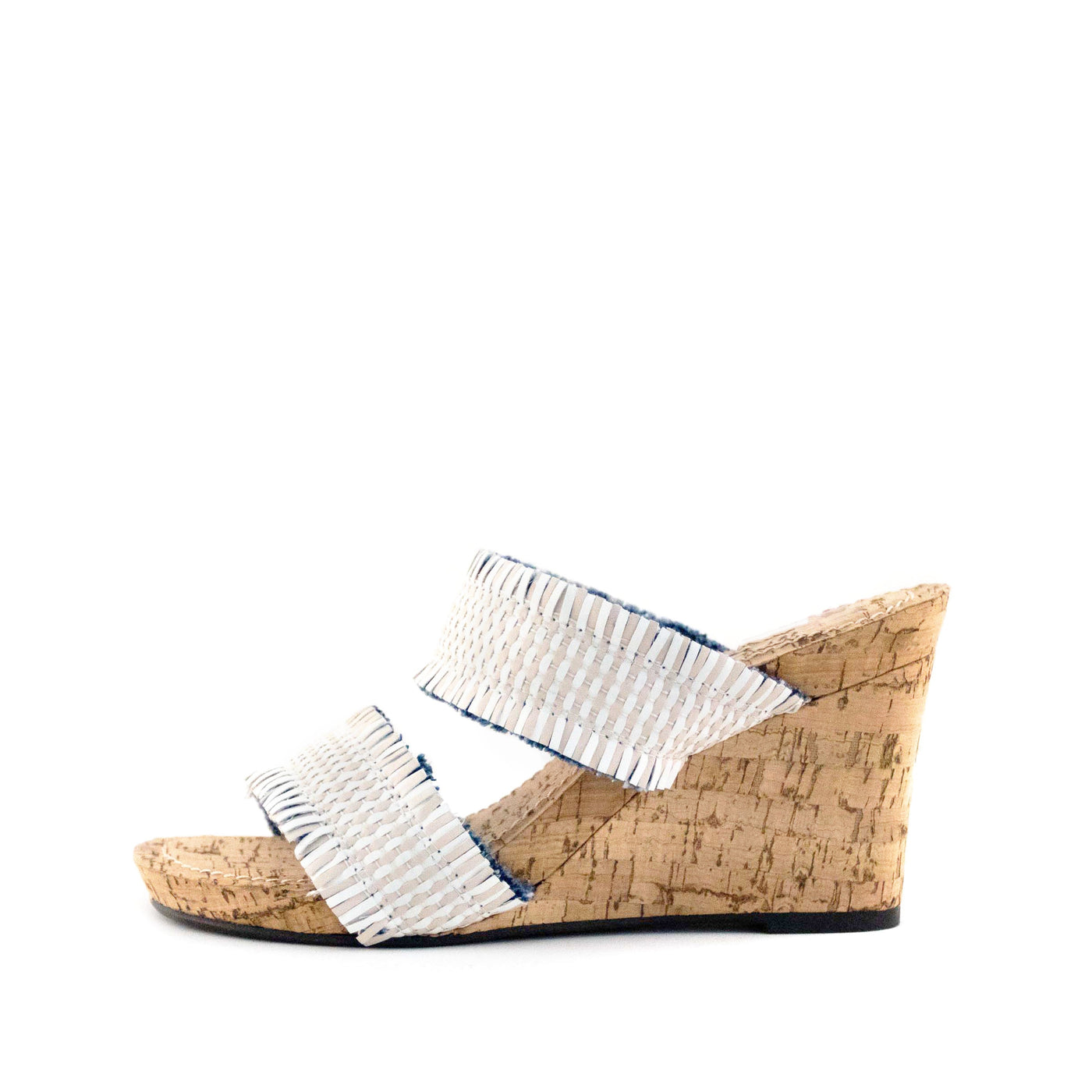 Women's Mone Two Band Wedge White by Nest Shoes