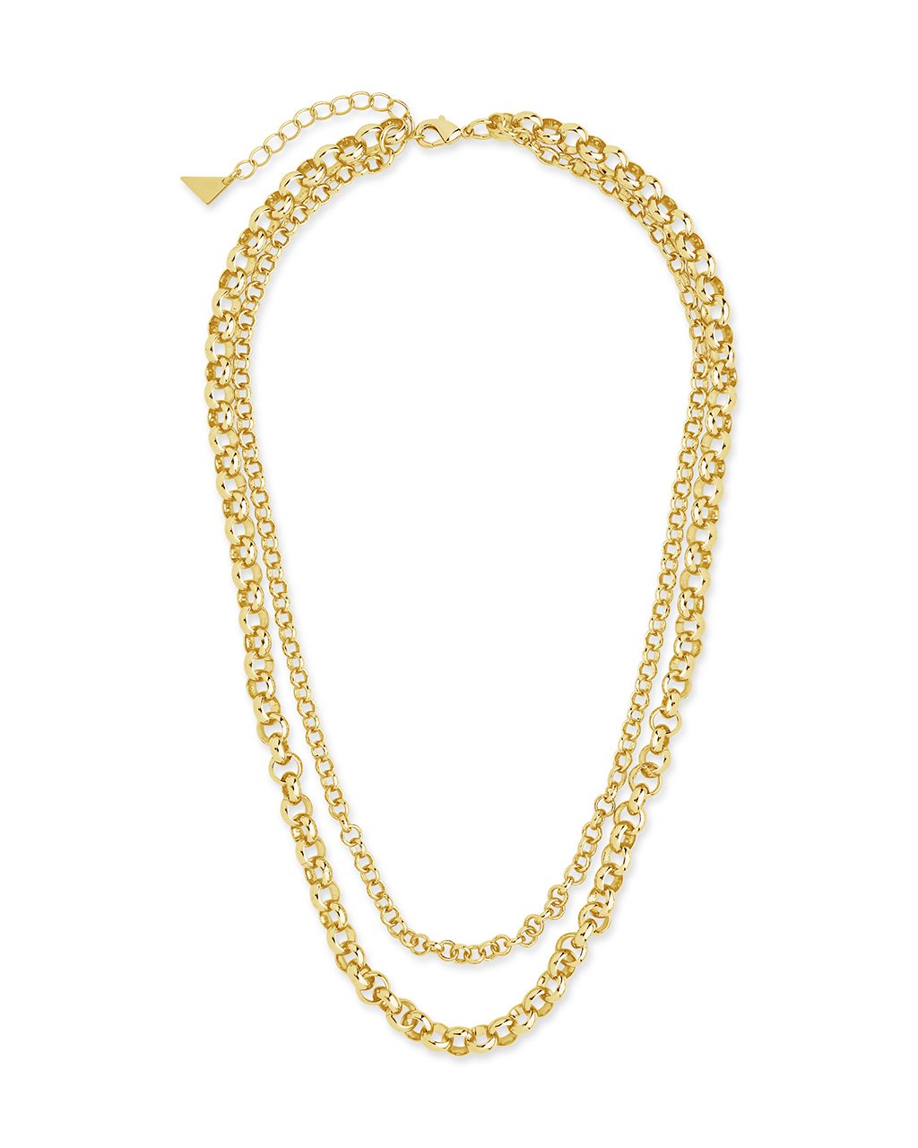 Bold Layered Rolo Chain Necklace by Sterling Forever