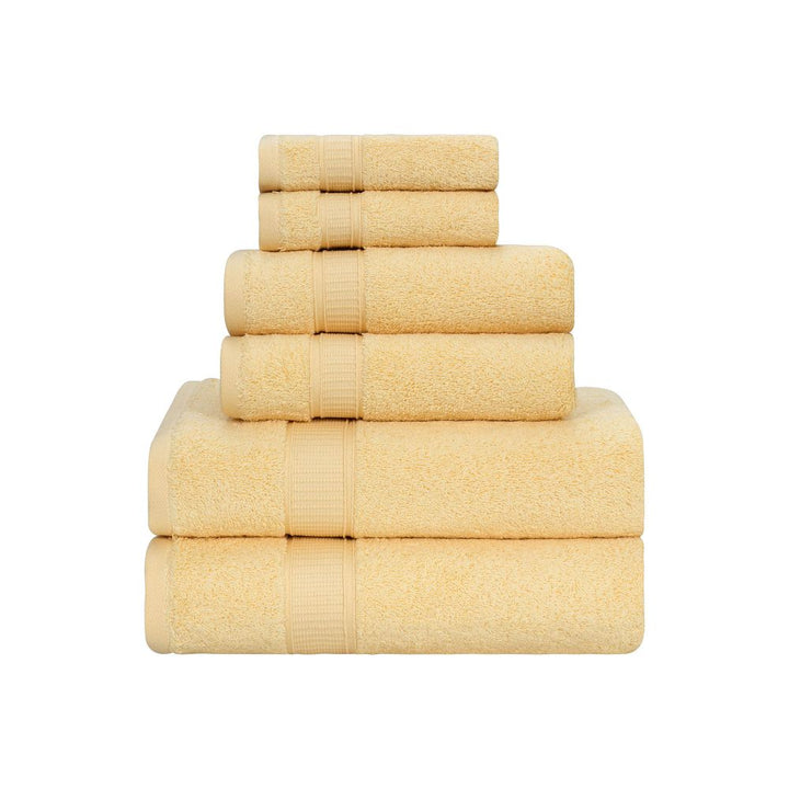 Turkish Cotton Full Bath Towel Set of 6 by La'Hammam